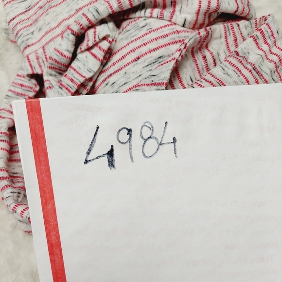 Lane Bryant Dress Off The Shoulder Gray Pink Stripe Tie Waist Dress P4984 - Picture 9 of 9